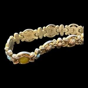 Sabona Two-Tone Magnetic Bracelet Medical Alert Style Therapy Jewelry